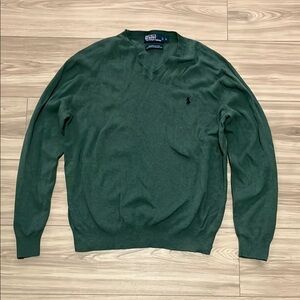 Ralph Lauren Green V-Neck Sweater